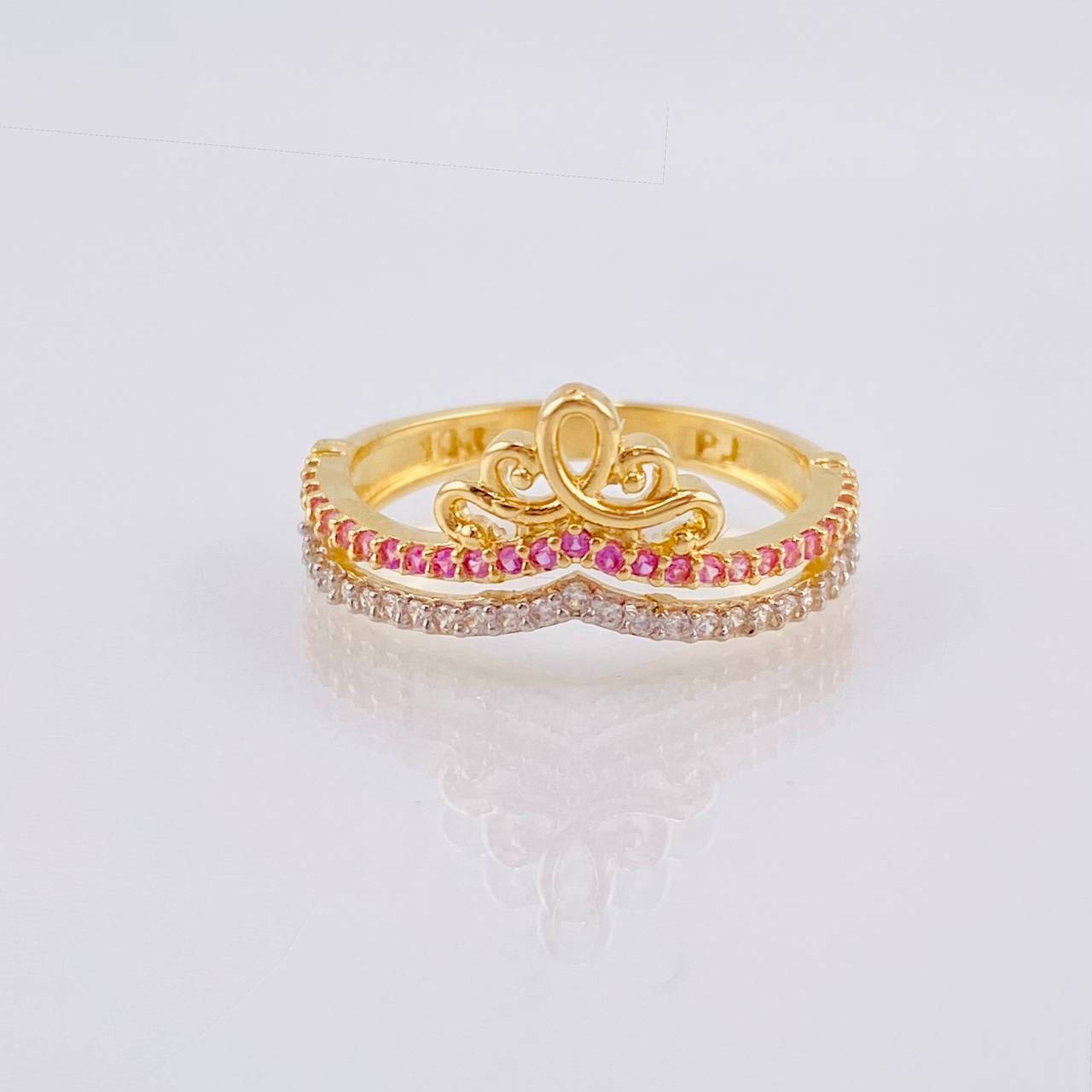 Anillo Doble Tiara 2.75 g / T6 1/4 Oro Amarillo 18K