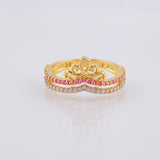 Anillo Doble Tiara 2.75 g / T6 1/4 Oro Amarillo 18K