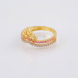 Anillo Doble Tiara 2.75 g / T6 1/4 Oro Amarillo 18K
