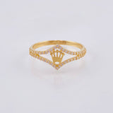 Anillo Corona Rombo 1.8 g / T8 1/4 Oro Amarillo 18K