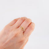Anillo Corona Rombo 1.8 g / T8 1/4 Oro Amarillo 18K