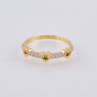 Ring Trio of Hearts 2.05 g / T7 1/2 Yellow Gold 18K