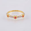 Anillo Trio De Corazones 1.95 g / T7 Oro Amarillo 18K