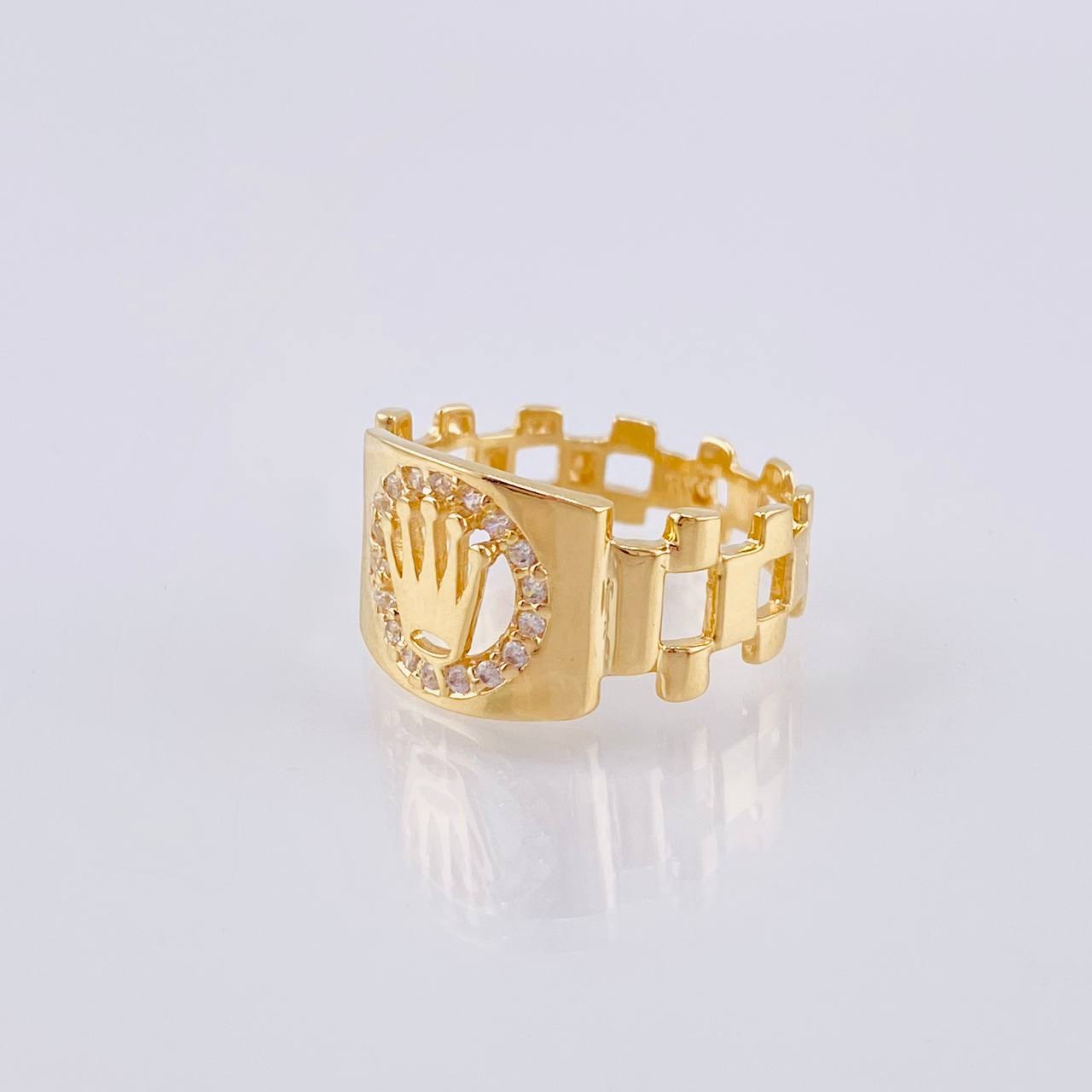 Anillo Corona 3.4 g / T7 3/4 Oro Amarillo 18K