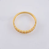 Anillo Solitario Carril Corazones 2.45 g / T6 Dos Oros Amarillo Blanco 18K