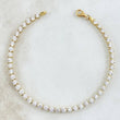 Pulso Tennis 6gr / 18cm / 3mm Circones Blancos Oro Amarillo +4 18K ©