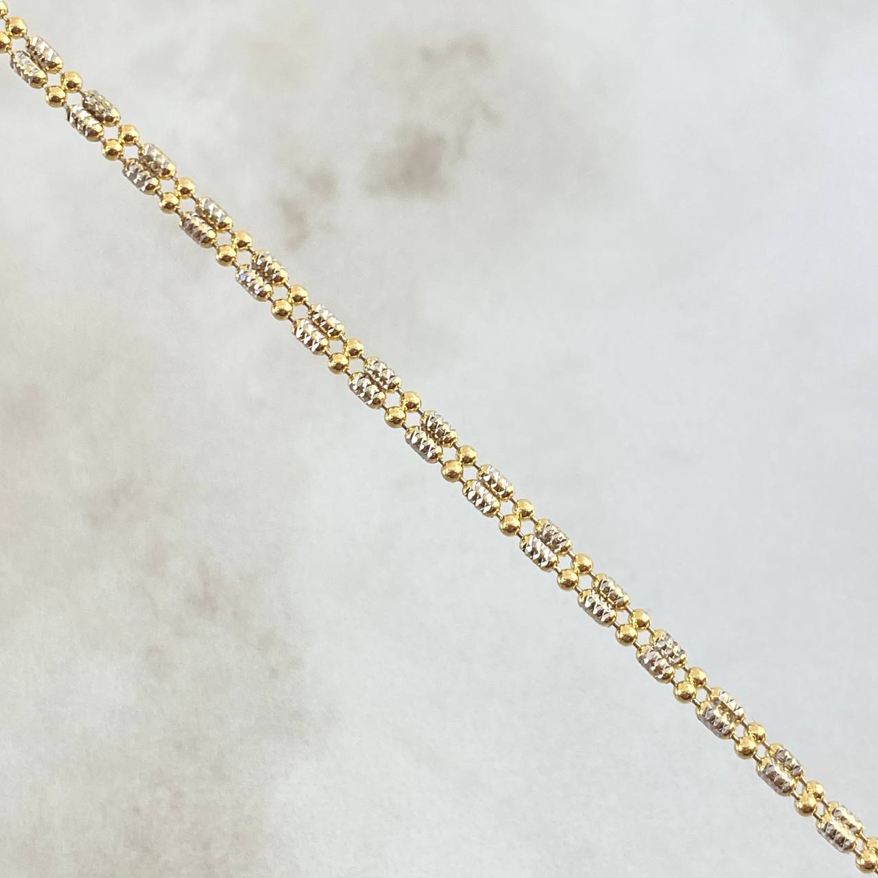 Ice Chain 11.7gr / 60cm / 3mm Two Yellow White Gold +3 18K