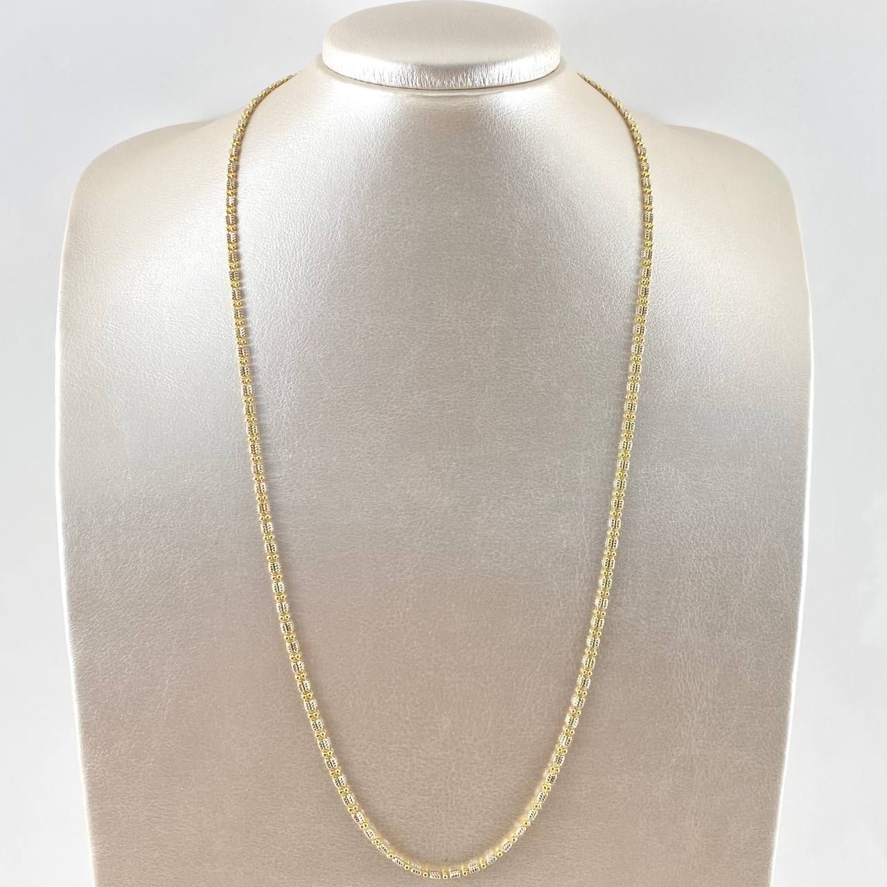 Ice Chain 11.4gr / 23.6in / Two Tone Yellow White 18K +4 ©