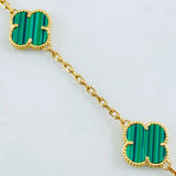 Cadena Aro seguido Trebol Verde 27.8gr / 23 1/2 in / Oro Amarillo Nac.Esp. 18K ©