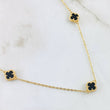 Cadena Aro Seguido Trebol Negro 6.1gr / 17 3/4 in / Oro Amarillo Nac.Esp. 18K ©