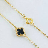 Cadena Aro Seguido Trebol Negro 6.1gr / 17 3/4 in / Oro Amarillo Nac.Esp. 18K ©