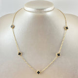 Cadena Aro Seguido Trebol Negro 6.1gr / 17 3/4 in / Oro Amarillo Nac.Esp. 18K ©
