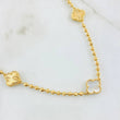 Military Chain Clover White 19.15gr / 17 3/4 in / 18K Gold ©