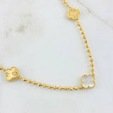 Military Chain Clover White 19.15gr / 17 3/4 in / 18K Gold ©