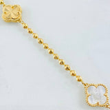 Military Chain Clover White 19.15gr / 17 3/4 in / 18K Gold ©