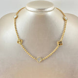 Military Chain Clover White 19.15gr / 17 3/4 in / 18K Gold ©