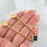 Military Chain Clover Black 19.55gr / 15 3/4 in / 18K Gold ©