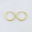 Candongas Carril Liso 1.65gr / 1/2 in / Oro Amarillo 18K