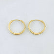 Candongas Carril Liso 1.45gr / 1/2 in / Oro Amarillo 18K