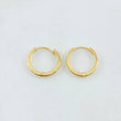 Candongas Carril Liso 1.25gr / 1/2 in / Oro Amarillo 18K