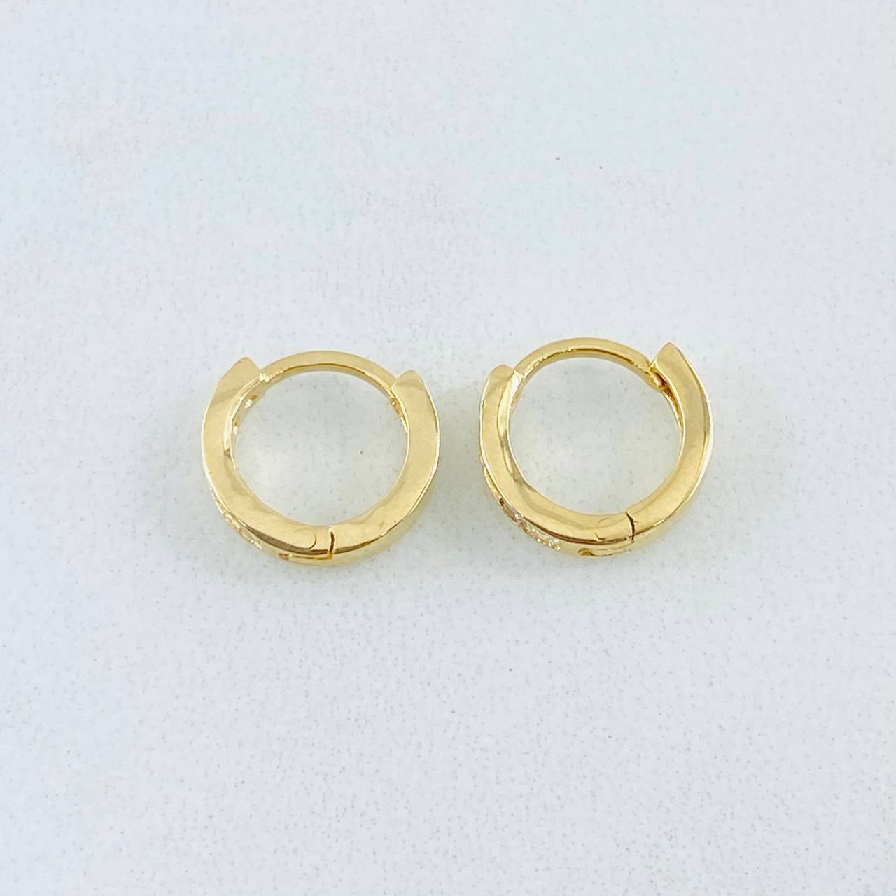 Candongas Carril 1.35gr / 1/4 in / Oro Amarillo 18K