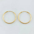 Candongas Aro Liso 0.7gr / 1/2 in / Oro Amarillo 18K *