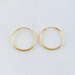 Candongas Aro Liso 0.6gr / 1/2 in / Oro Amarillo 18K