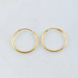 Candongas Aro Liso 0.6gr / 1/2in  / Oro Amarillo 18K *