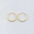 Hoop Earrings Smooth Hoop 0.55gr / 0.5in / 18K Gold Yellow *