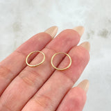 Candongas Aro Liso 0.5gr / 1/2 in / Oro Amarillo 18K