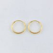 Candongas Aro Liso 0.45gr / 1/2 in / Oro Amarillo 18K