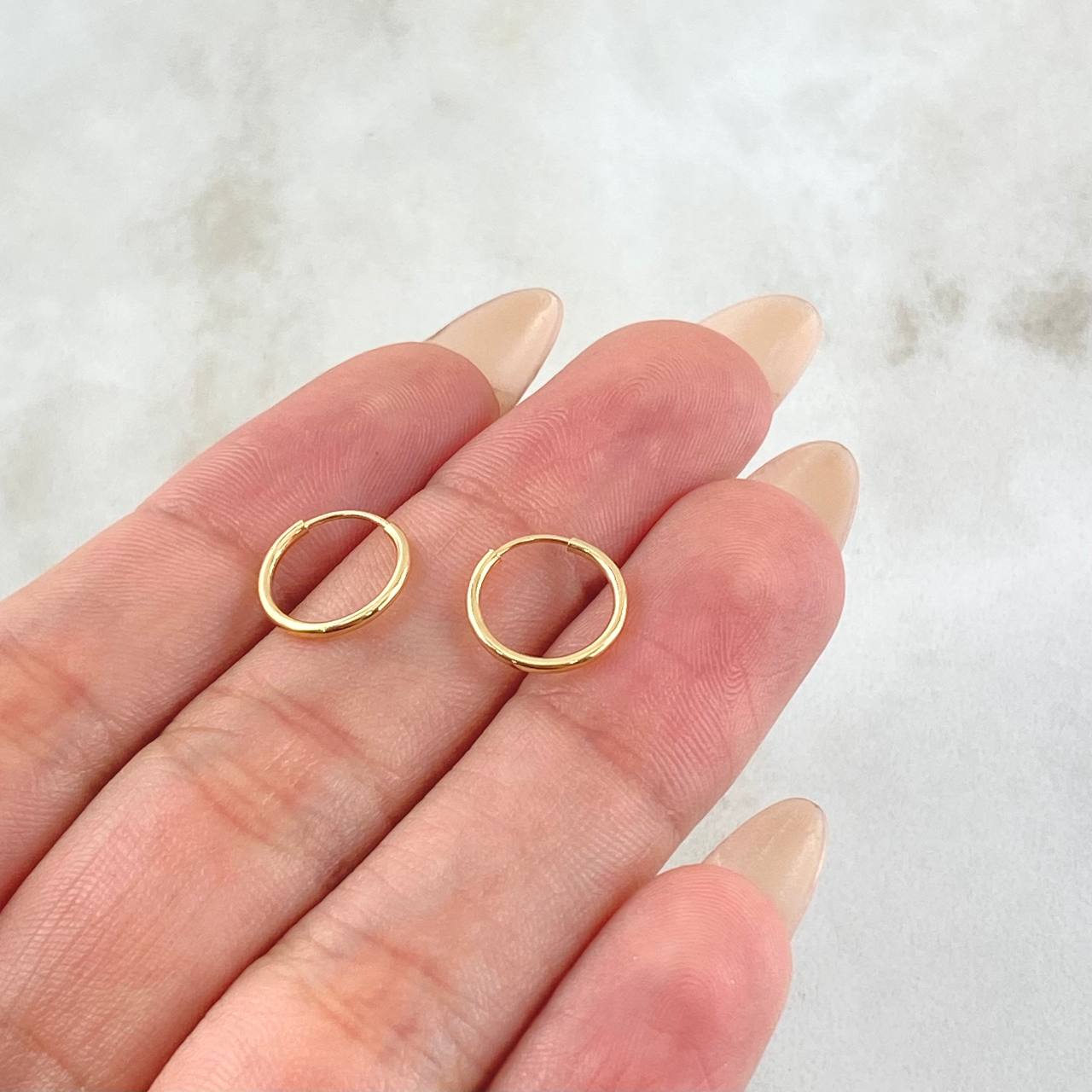 Candongas Aro 0.65gr / 1/2 in / Oro Amarillo 18K ©