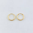 Hoop Earrings Smooth Hoop 0.35gr / 1/4 in / 18K Gold