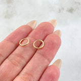 Hoop Earrings Smooth Hoop 0.35gr / 1/4 in / 18K Gold