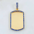 Dije Placa Rectangular 9.45gr / 1 3/4 in / Oro Amarillo 18K