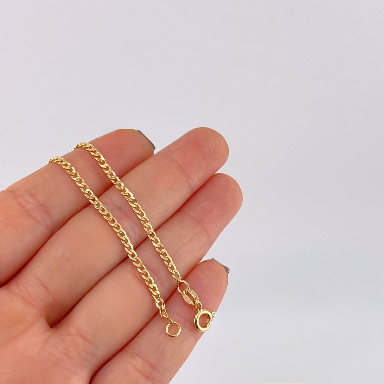 Pulso Cubano 1.5 g / 7 1/2 in / 2.5 mm Oro Amarillo 18K