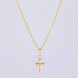 Wheat Chain Set + Cross Pendant / 1.75 g / 18 in Yellow Gold 18K