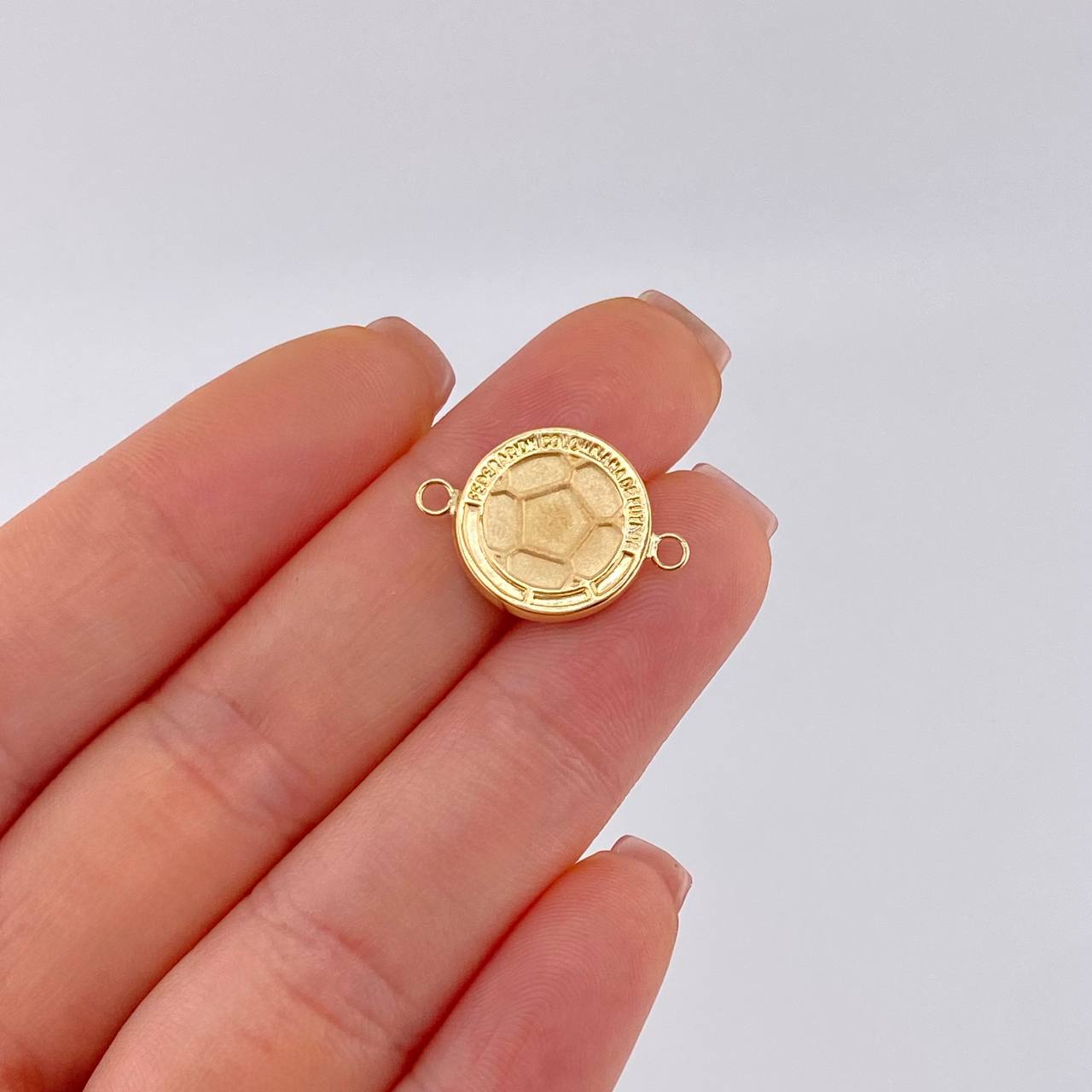 Herraje Escudo Colombia Mate 0.9 g / 3/4 in Oro Amarillo 18K