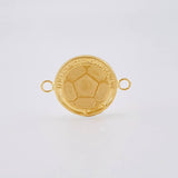 Herraje Escudo Colombia Mate 0.9 g / 3/4 in Oro Amarillo 18K