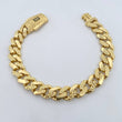 Cuban Links Bracelet Infinite 19.15gr / 20.6cm / 11mm Diamond Cut Yellow Gold +2 18K $