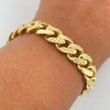 Cuban Links Bracelet Infinite 19.15gr / 20.6cm / 11mm Diamond Cut Yellow Gold +2 18K $