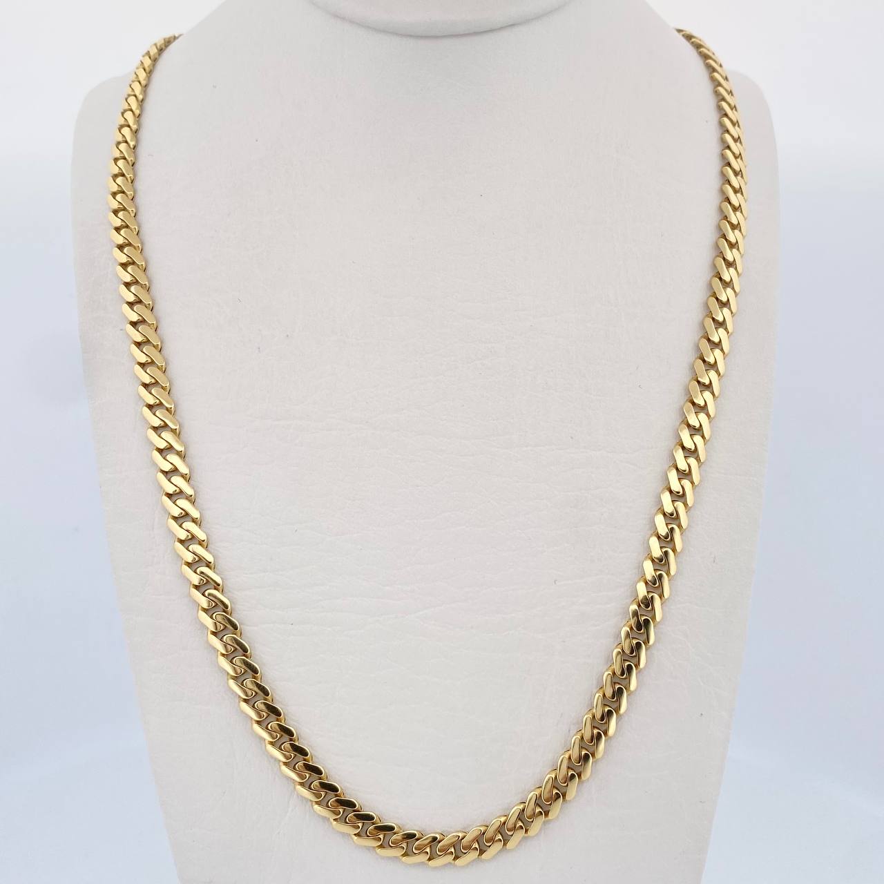 Cuban Links infinite 19.65gr / 61.4cm / 4.9mm White Zircons Yellow Gold +2 18K &
