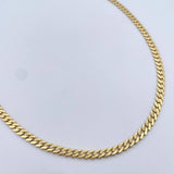 Cuban Links infinite 19.45gr / 61.5cm / 4.9mm White Zircons Yellow Gold +2 18K &