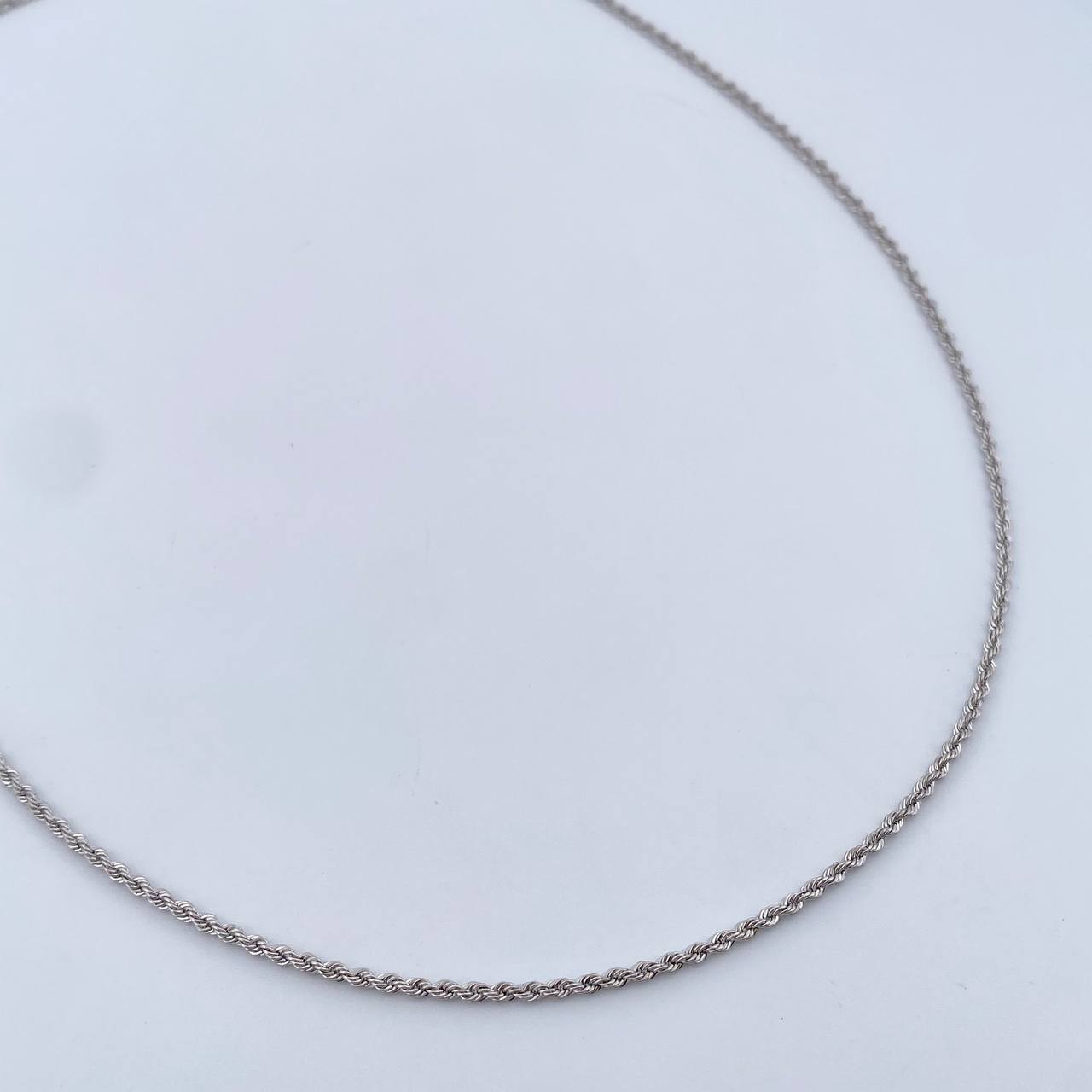 Rope Chain 1.6gr / 44.8cm / 1.6mm White Gold +3 18K &