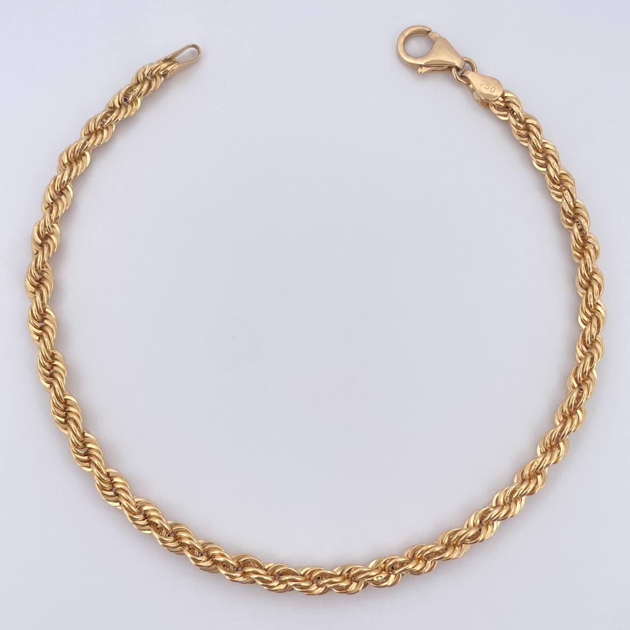Rope Bracelet 4.15gr / 8.3in / +3 18K Gold $