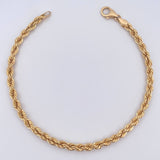 Rope Bracelet 4.15gr / 8.3in / +3 18K Gold $