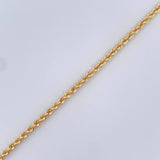 Rope Bracelet 1.35gr / 7.1in / +3 18K Gold $