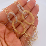Cadena Aros 13.05gr / 61.5cm / +4Oro 18K $