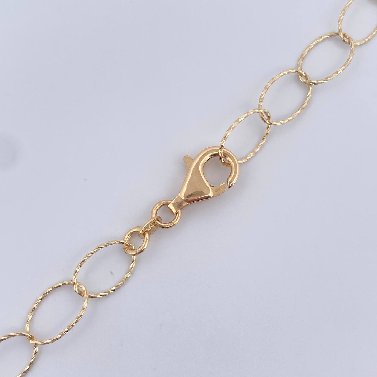 Cadena Aros 13.05gr / 61.5cm / +4Oro 18K $