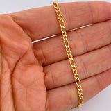 Figaro Bracelet 2.55gr / 8in / 18K Gold +1$
